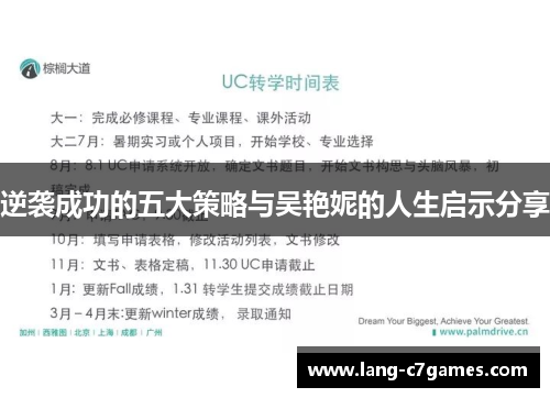 逆袭成功的五大策略与吴艳妮的人生启示分享